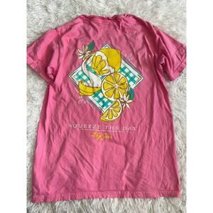 Lily Grace Women’s Sz. S Pink “ Squeeze The Day” Back Design. Cute, Fun